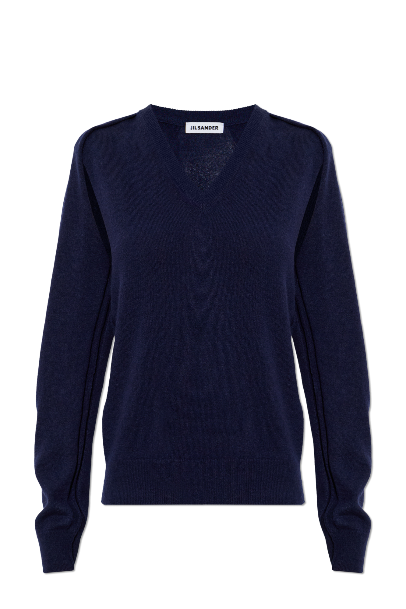 Navy blue Cashmere sweater with slits JIL SANDER - Vitkac France